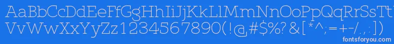 QlarendonLight Font – Pink Fonts on Blue Background