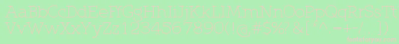 QlarendonLight Font – Pink Fonts on Green Background