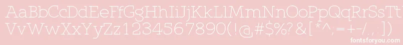 QlarendonLight Font – White Fonts on Pink Background