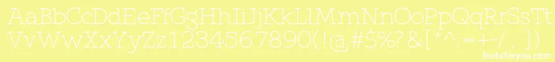 QlarendonLight Font – White Fonts on Yellow Background