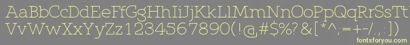 QlarendonLight Font – Yellow Fonts on Gray Background