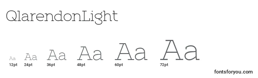 QlarendonLight Font Sizes