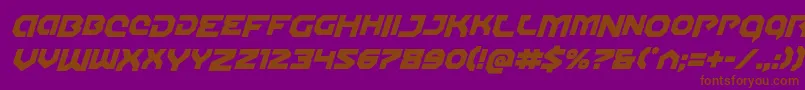 Gunnerstormdropital Font – Brown Fonts on Purple Background