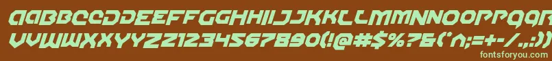 Gunnerstormdropital Font – Green Fonts on Brown Background