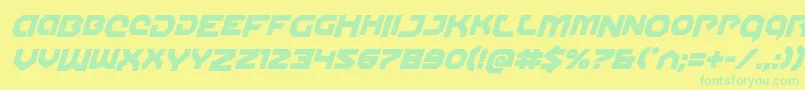 Gunnerstormdropital Font – Green Fonts on Yellow Background