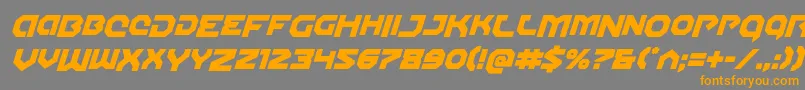 Gunnerstormdropital Font – Orange Fonts on Gray Background