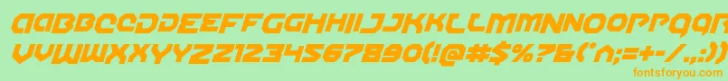 Gunnerstormdropital Font – Orange Fonts on Green Background