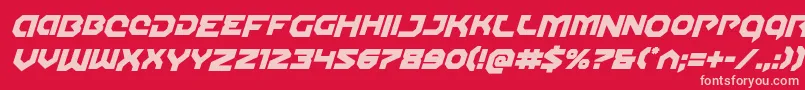 Gunnerstormdropital Font – Pink Fonts on Red Background