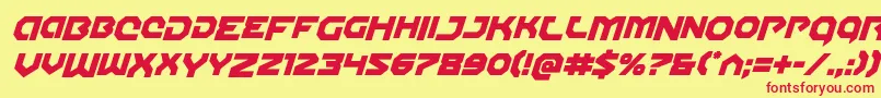 Gunnerstormdropital Font – Red Fonts on Yellow Background