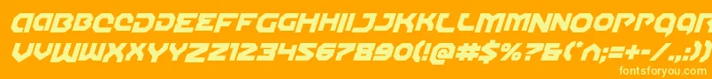 Gunnerstormdropital Font – Yellow Fonts on Orange Background