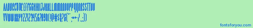 Czcionka Devilsummonercond – niebieskie czcionki na zielonym tle