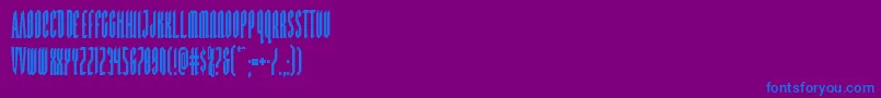 フォントDevilsummonercond – 紫色の背景に青い文字