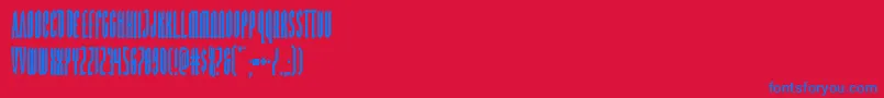 フォントDevilsummonercond – 赤い背景に青い文字