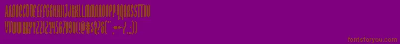 Шрифт Devilsummonercond – коричневые шрифты на фиолетовом фоне