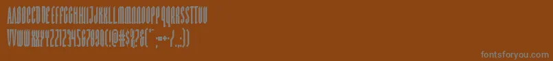 Czcionka Devilsummonercond – szare czcionki na brązowym tle