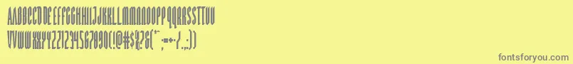 Devilsummonercond-fontti – harmaat kirjasimet keltaisella taustalla