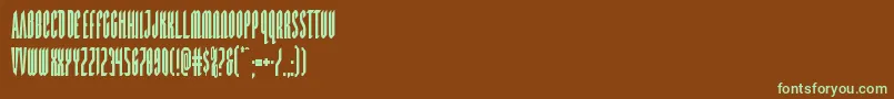 Czcionka Devilsummonercond – zielone czcionki na brązowym tle