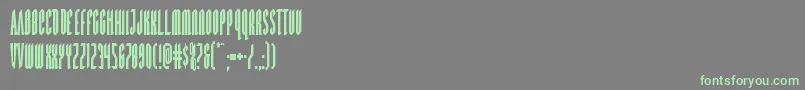 フォントDevilsummonercond – 灰色の背景に緑のフォント