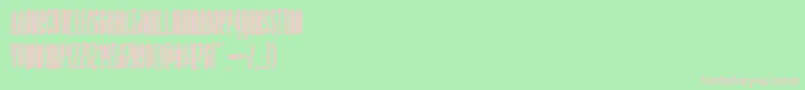 フォントDevilsummonercond – 緑の背景にピンクのフォント