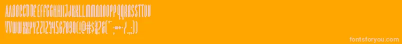 Devilsummonercond-Schriftart – Rosa Schriften auf orangefarbenem Hintergrund