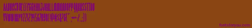 Czcionka Devilsummonercond – fioletowe czcionki na brązowym tle