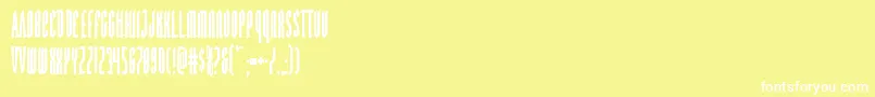 Шрифт Devilsummonercond – белые шрифты на жёлтом фоне