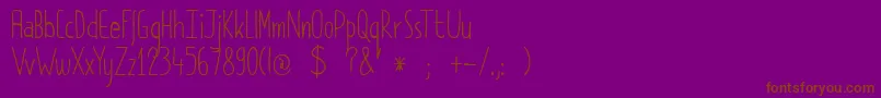 fuente DkPimpernel – Fuentes Marrones Sobre Fondo Morado