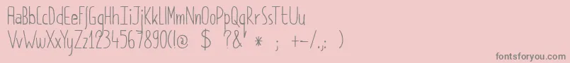 DkPimpernel Font – Gray Fonts on Pink Background