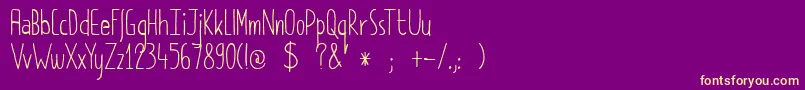 Подробнее о шрифте DkPimpernel Шрифт DkPimpernel – жёлтые шрифты на фиолетовом фоне