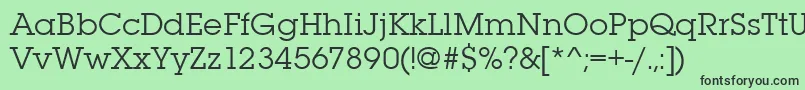 Lubalingraitctee-fontti – mustat fontit vihreällä taustalla