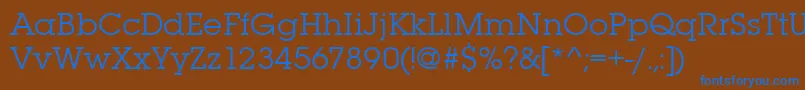 Lubalingraitctee-fontti – siniset fontit ruskealla taustalla