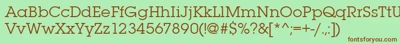Lubalingraitctee Font – Brown Fonts on Green Background