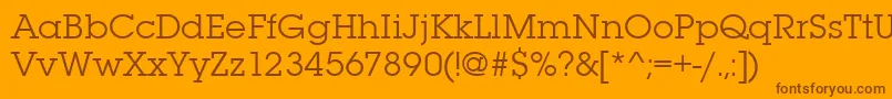 Lubalingraitctee Font – Brown Fonts on Orange Background