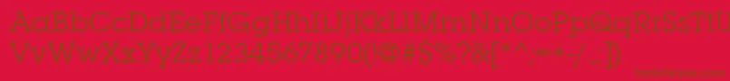 Lubalingraitctee Font – Brown Fonts on Red Background