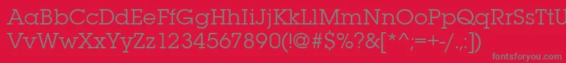 Lubalingraitctee Font – Gray Fonts on Red Background