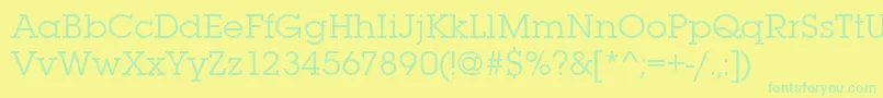 Lubalingraitctee Font – Green Fonts on Yellow Background