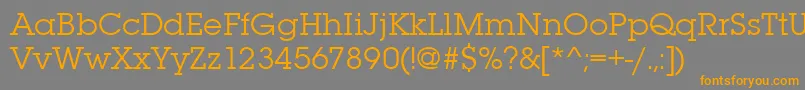 Lubalingraitctee Font – Orange Fonts on Gray Background