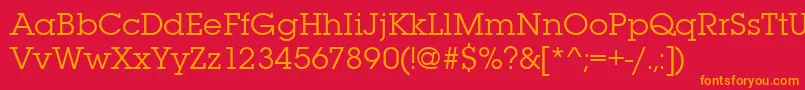 Lubalingraitctee Font – Orange Fonts on Red Background