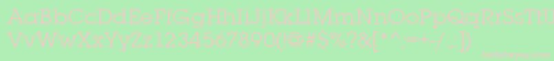 Lubalingraitctee-fontti – vaaleanpunaiset fontit vihreällä taustalla