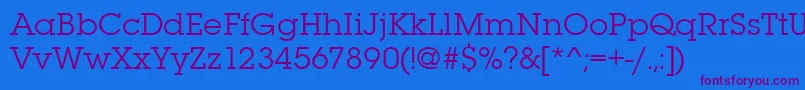 Lubalingraitctee Font – Purple Fonts on Blue Background