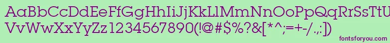 Шрифт Lubalingraitctee – фиолетовые шрифты на зелёном фоне