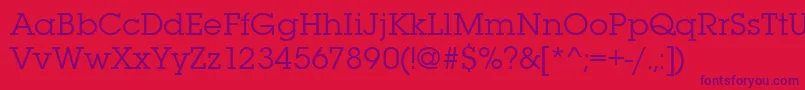 Lubalingraitctee Font – Purple Fonts on Red Background