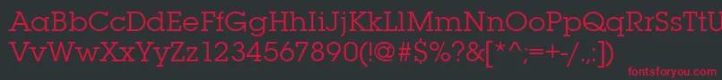 Czcionka Lubalingraitctee – czerwone czcionki na czarnym tle