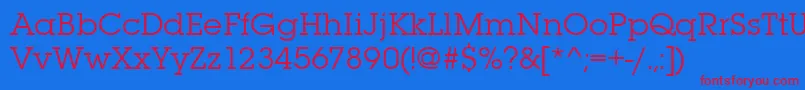 Lubalingraitctee Font – Red Fonts on Blue Background