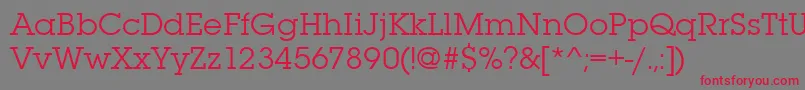 フォントLubalingraitctee – 赤い文字の灰色の背景