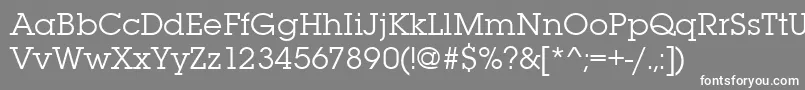 Czcionka Lubalingraitctee – białe czcionki na szarym tle