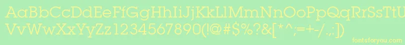 Lubalingraitctee Font – Yellow Fonts on Green Background