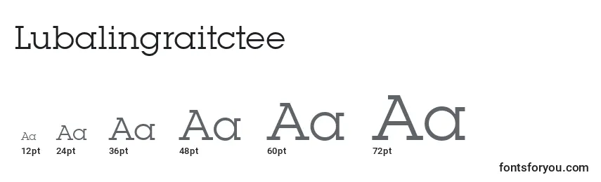 Размеры шрифта Lubalingraitctee