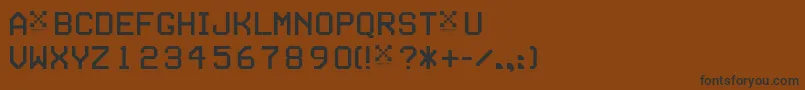 TseriesB-Schriftart – Schwarze Schriften auf braunem Hintergrund