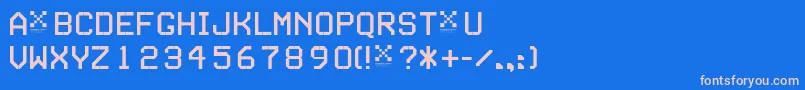 TseriesB Font – Pink Fonts on Blue Background